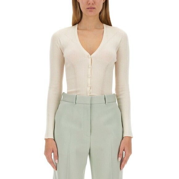 Lanvin Fitted V-Neck Cardigan In Blend - NWT